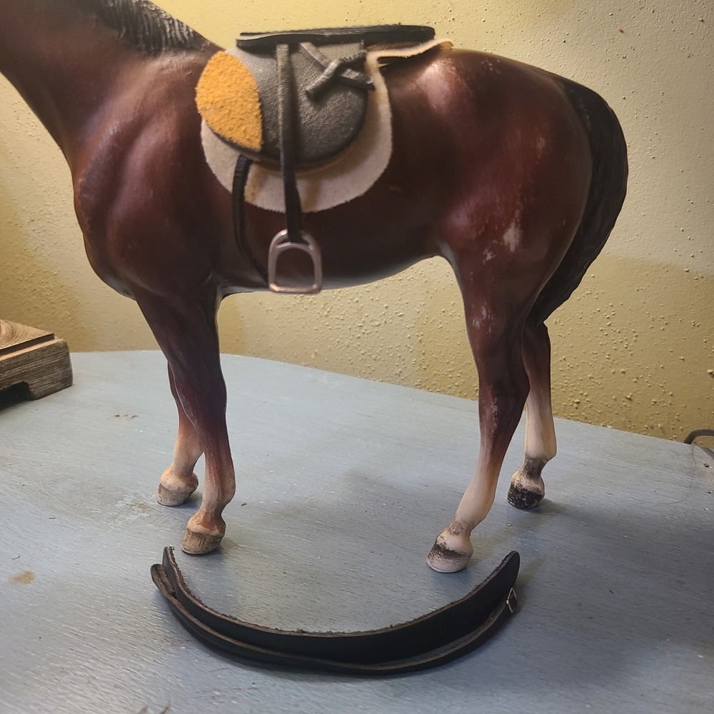 Breyer English Saddle Traditional Scale Black Tan Horse Tack Accessory